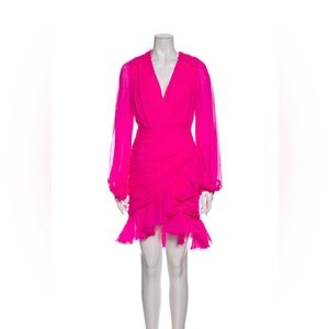 Giambattista Valli Silk Knee Length Dress (Pink; IT38/US2)
